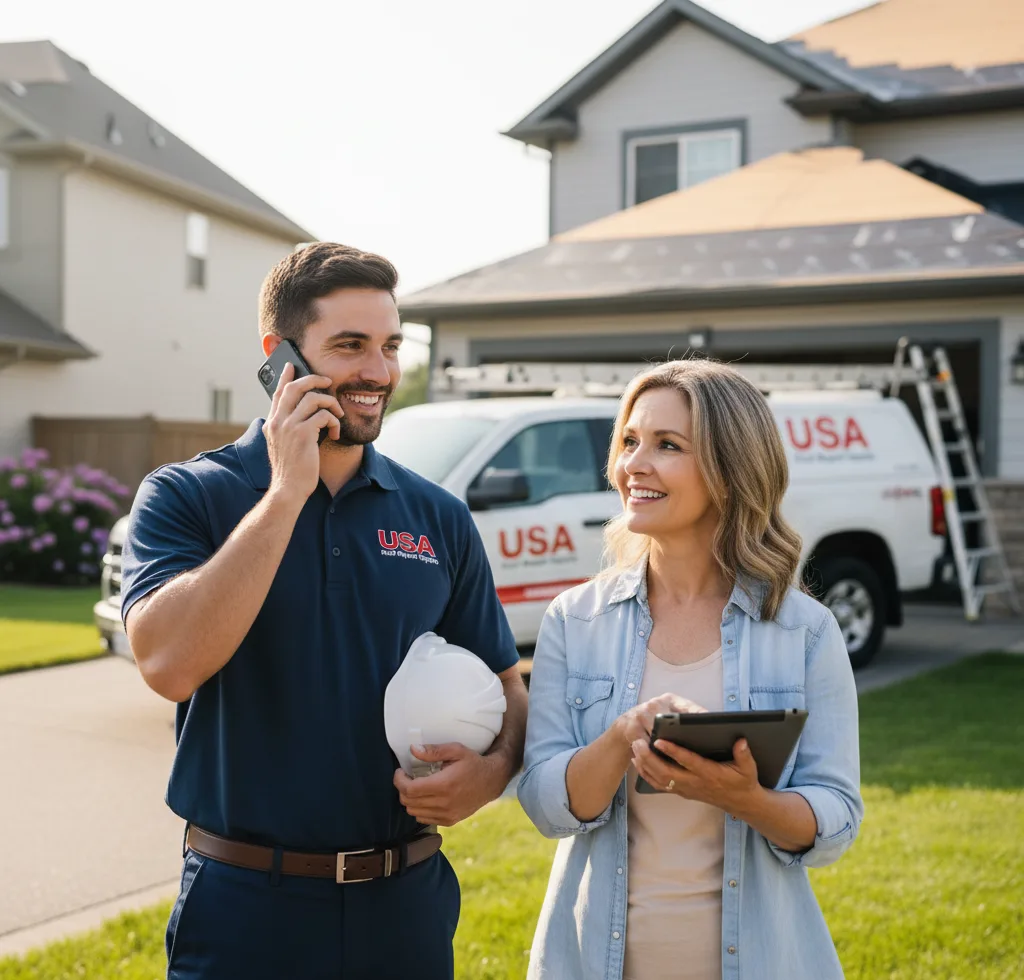 USA Roof Repair Experts customer support in Wellsville